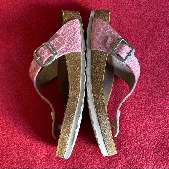 BIRKENSTOCK Sz 7 Magic Snake Pink Gizeh Slip On Front Post Thong Sandals - Picture 6 of 14